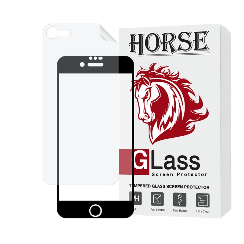 محافظ صفحه نمایش سرامیکی مات هورس مدل MCERAMNANOH مناسب برای گوشی موبایل اپل iPhone 8 7 SE 2020 SE 2022 به همراه محاف...