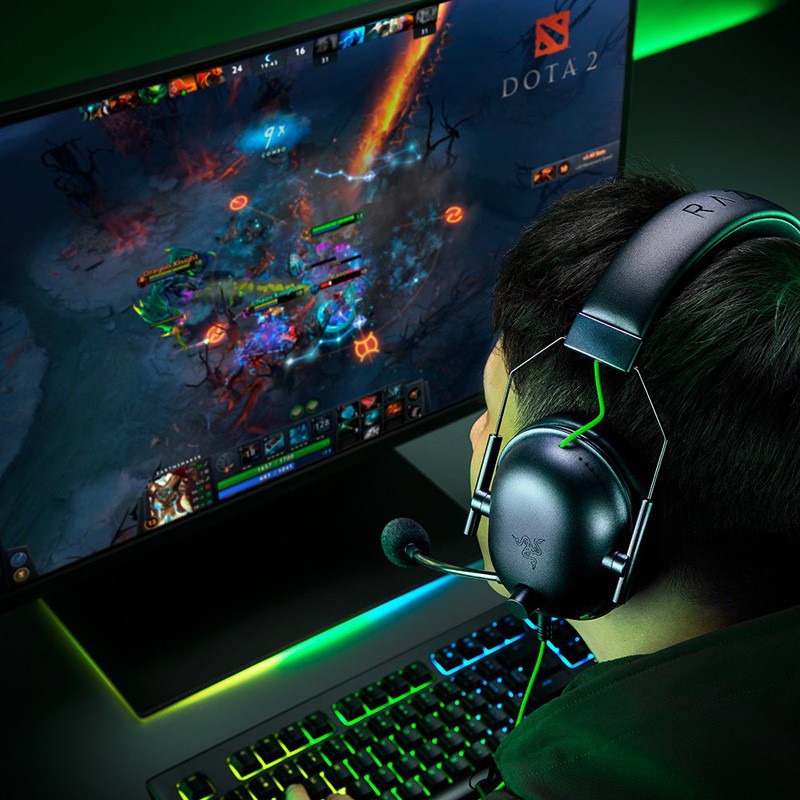 هدست گیمینگ بلوتوثی ریزر مدل BlackShark V2 X با نویز کنسلینگ بدنه، نویز کنسلینگ میکروفون (ENC)، اتصال از طریق جک 3.5 ...