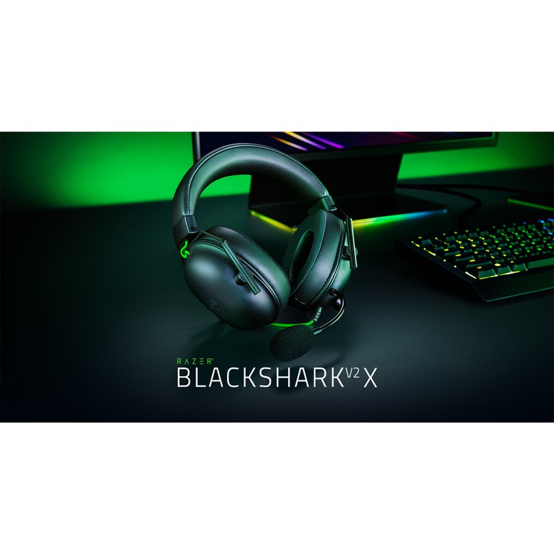 هدست گیمینگ بلوتوثی ریزر مدل BlackShark V2 X با نویز کنسلینگ بدنه، نویز کنسلینگ میکروفون (ENC)، اتصال از طریق جک 3.5 ...