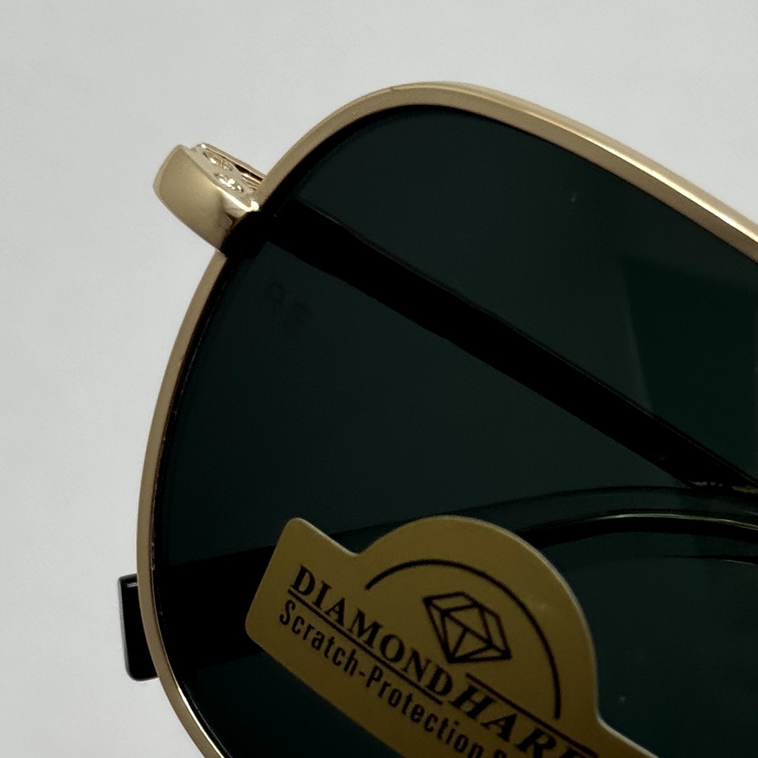 عینک آفتابی خلبانی رندولف شیشه سنگ آنتی رفلکس مشکی فریم طلایی فول پک RANDOLPH AVIATOR RE 58 24K GOLD