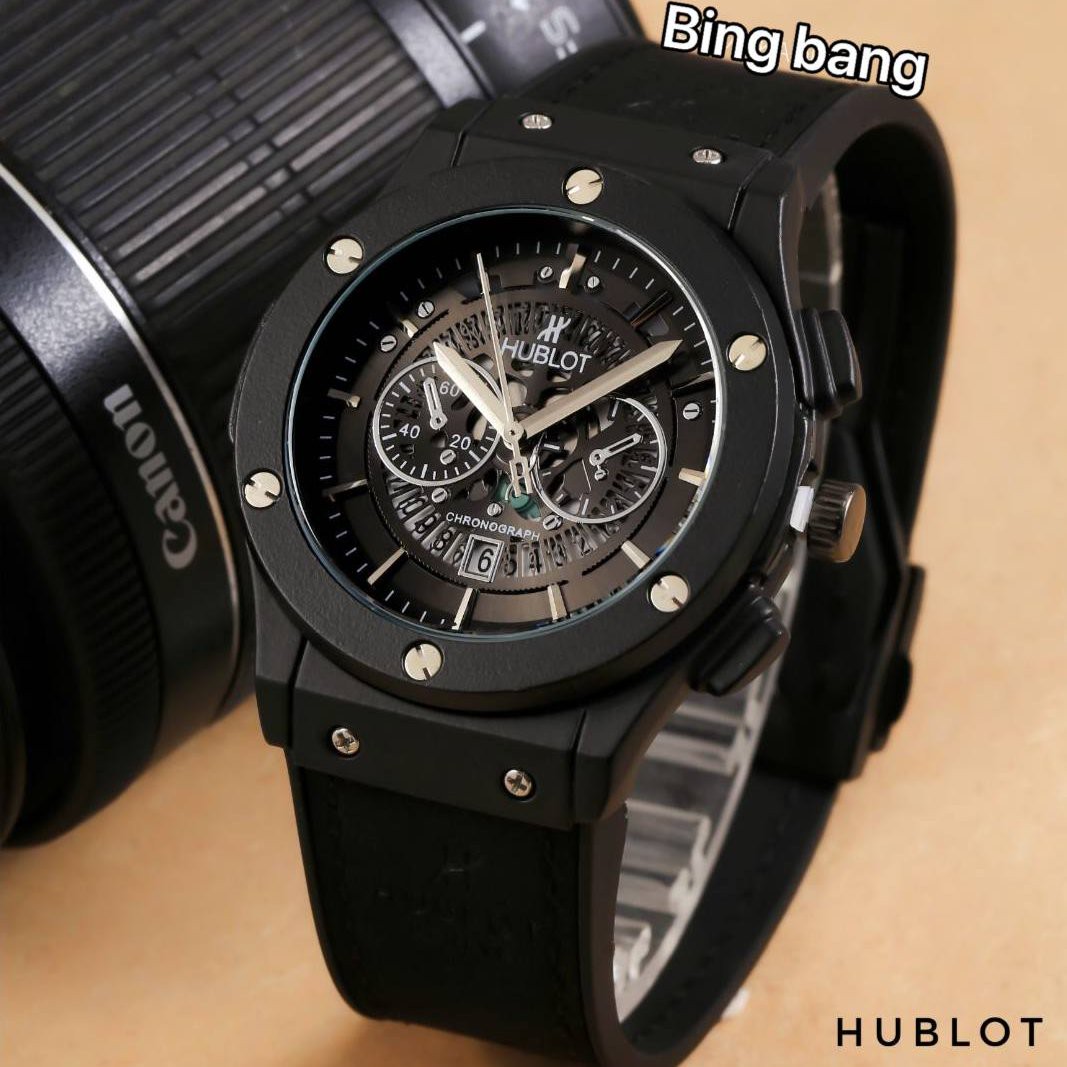ساعت هابلوت Hublot کیفیت قوی مدل بیگ بنگ در رنگ مشکی همراه با جعبه