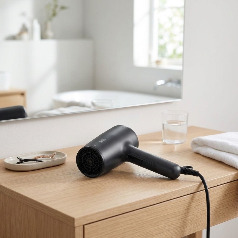 سشوار حرفه ای 2100 وات براون مدل HD425، موتور DC، وزن 500 گرم، دارای سری دیسپانسر، متمرکز کننده باریک با ویژگی فرکنند...
