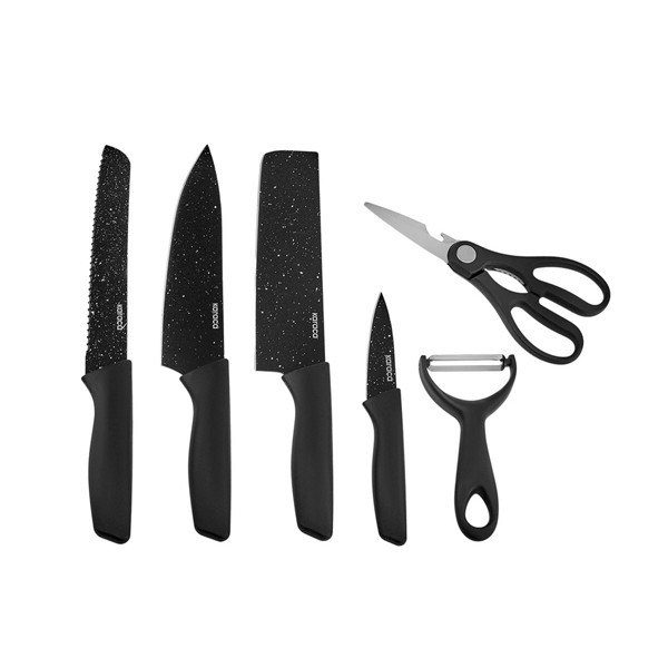 ست چاقو 6 پارچه کاراجا مدل black stone