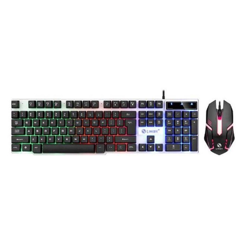 کیبورد و ماوس گیمینگ لایماید مدل GTX-300، سوئیچ ممبران، Full-size، نورپردازی LED RGB