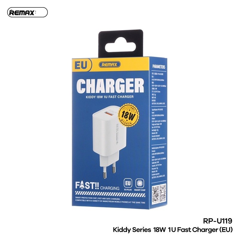 شارژر دیواری 18وات ریمکس مدل Kiddy Series RP-U119