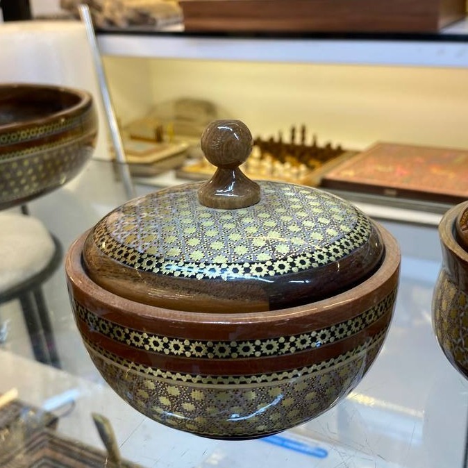 قندان خاتم کاری مناسب جهیزیه و دکوری