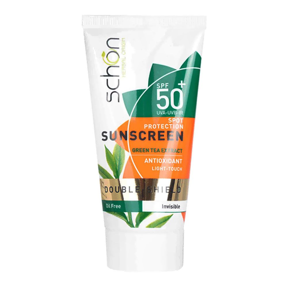 ضد آفتاب دابل شیلد فاقد چربی بیرنگ SPF50چای سبز شون