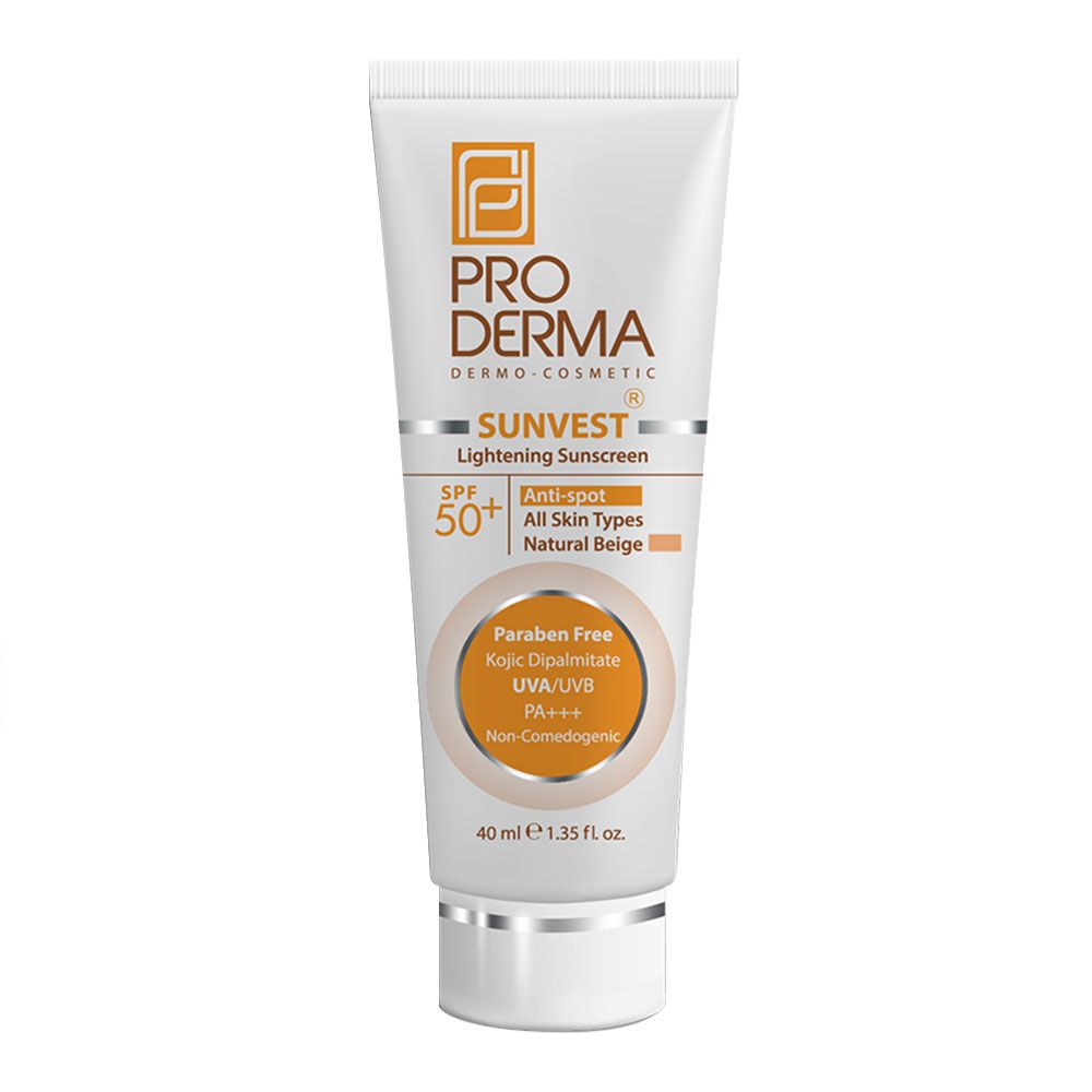 ضد آفتاب ضد لک و روشن کننده SPF50 بژ طبیعی پرودرما