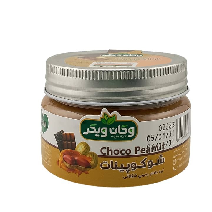 شوکوپینات کره بادام زمینی شکلاتی وگان ویگر 200گرم
