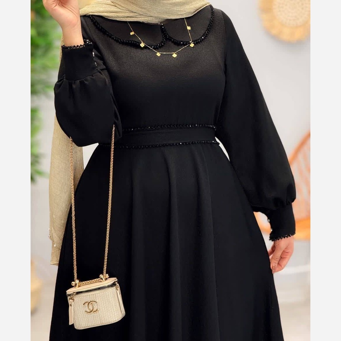 پیراهن بلند ماکسی مشکی زنانه 