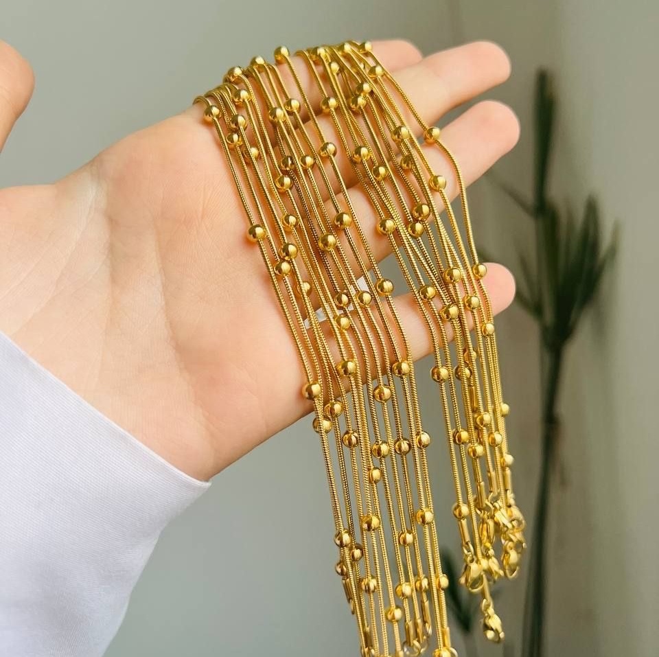 گردنبندماری توپی طلایی