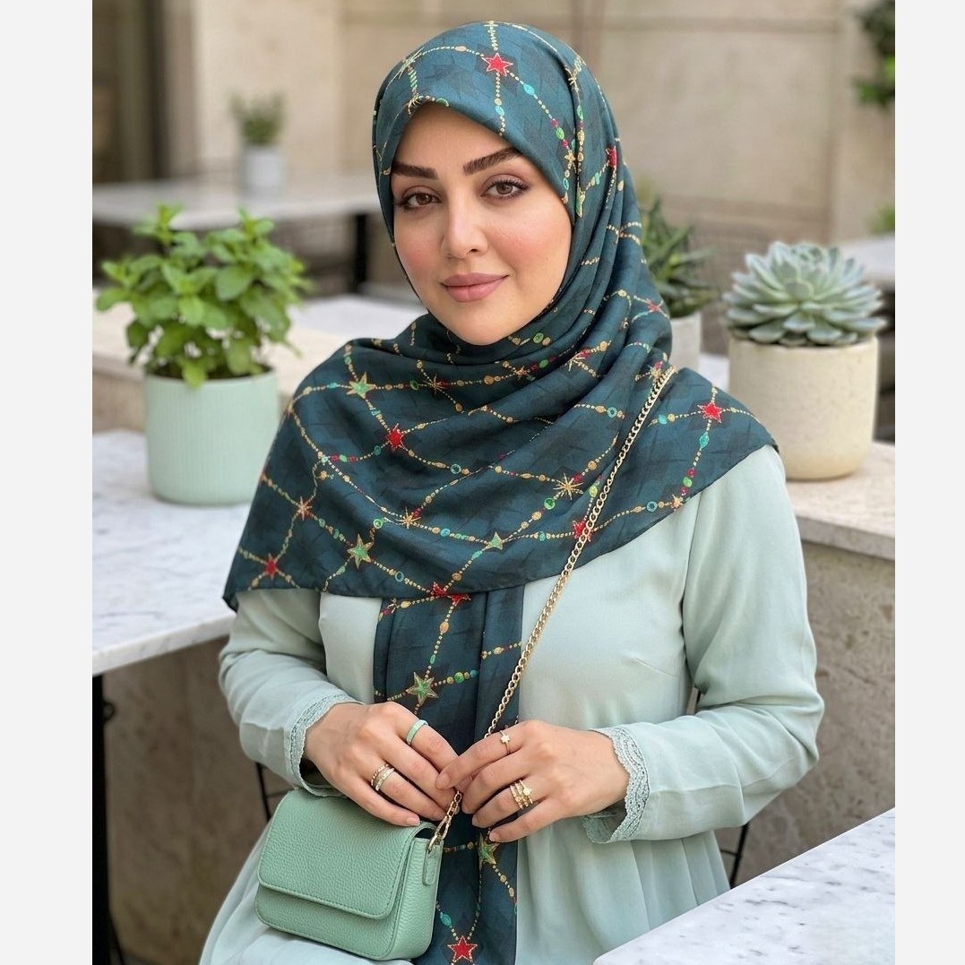 روسری نخ کاستوم طرح جواهر