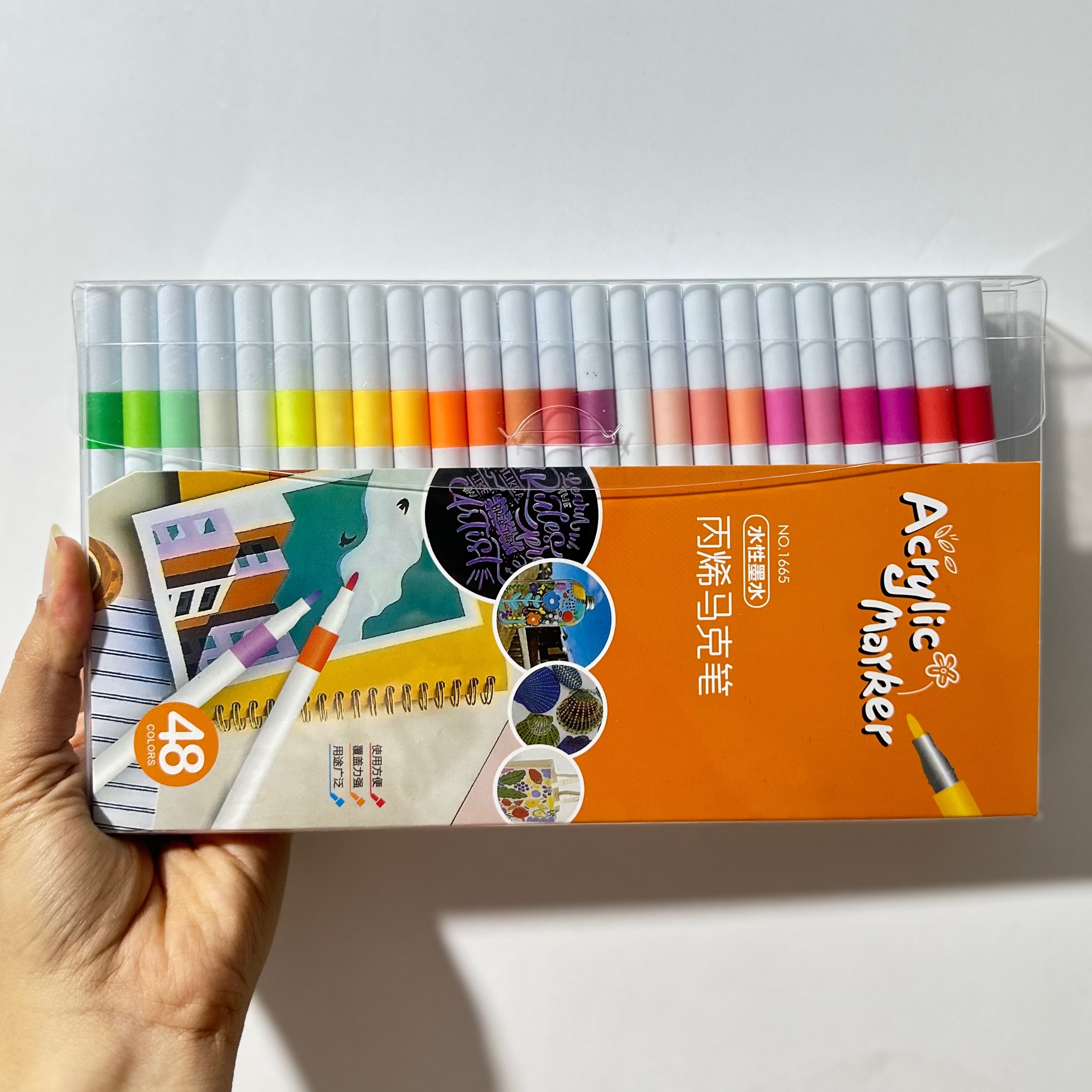 ماژیک اکریلیک چند منظوره مجموعه ی 48 رنگ Acrylic marker