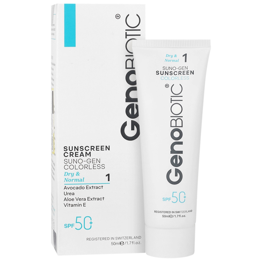 کرم ضد آفتاب پوست خشک ژنوبایوتیک SPF50 حجم 50 گرم