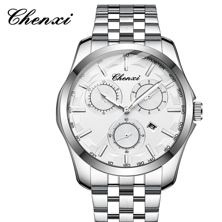 ساعت مچی مردانه چنکسی مدل CHENXI 024 نقره ای