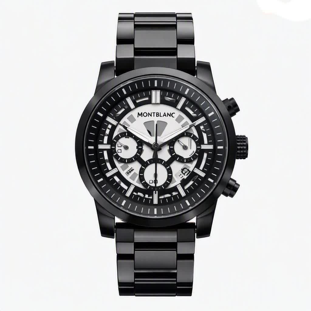 ساعت مچی سه موتوره مردانه مونت بلانک MONTBLANC مشکی