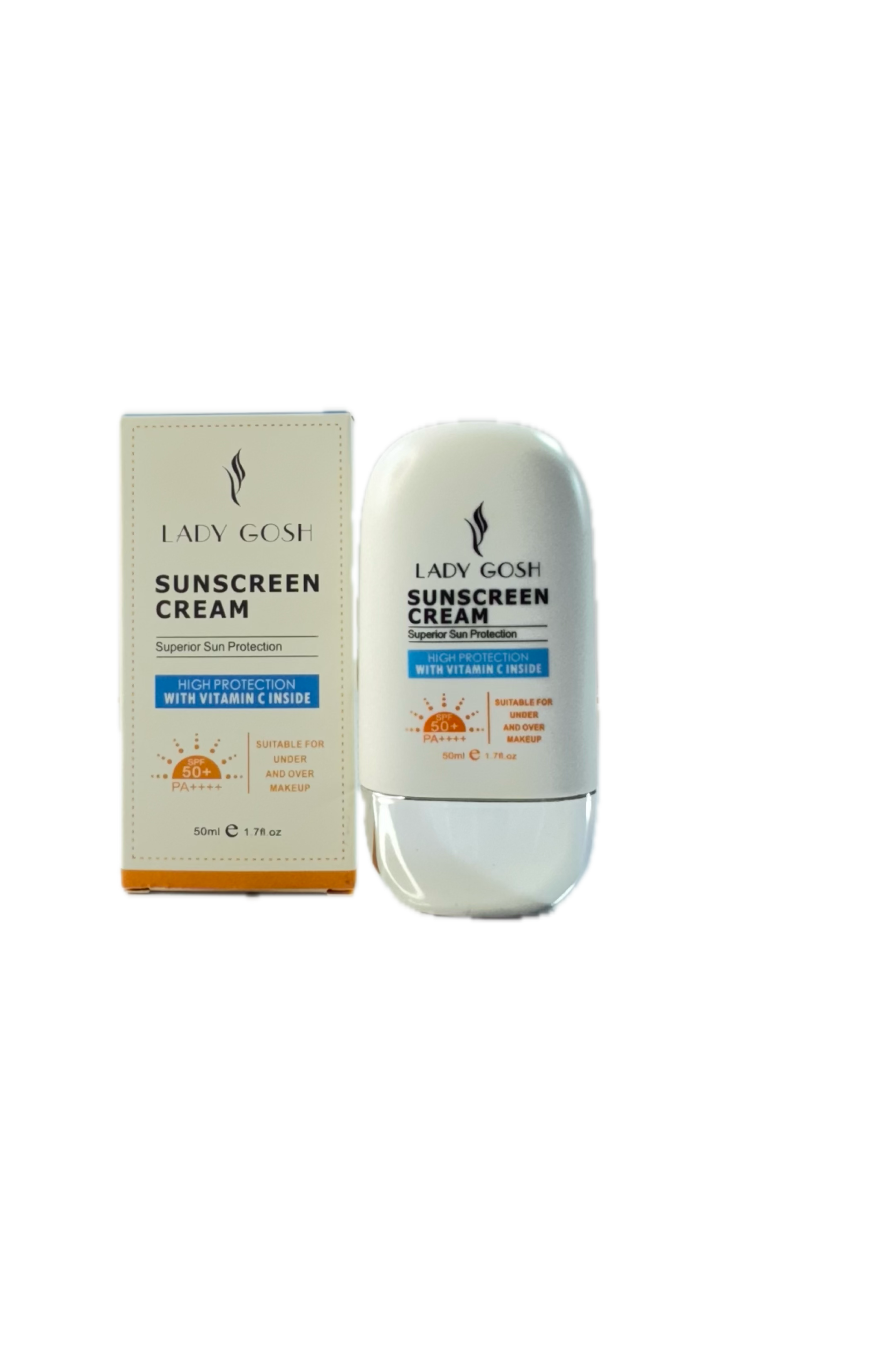 کرم ضد آفتاب لیدی گاش بدون رنگ SPF 50