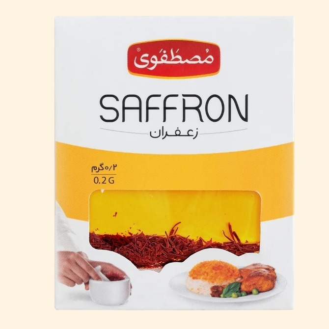 زعفران سر گل 0،2 گرم پاکتی مصطفوی 