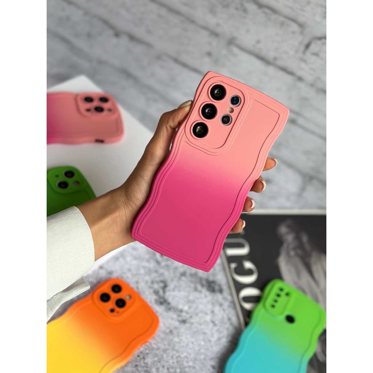 قاب رنگین کمان صورتی شیائومی note8