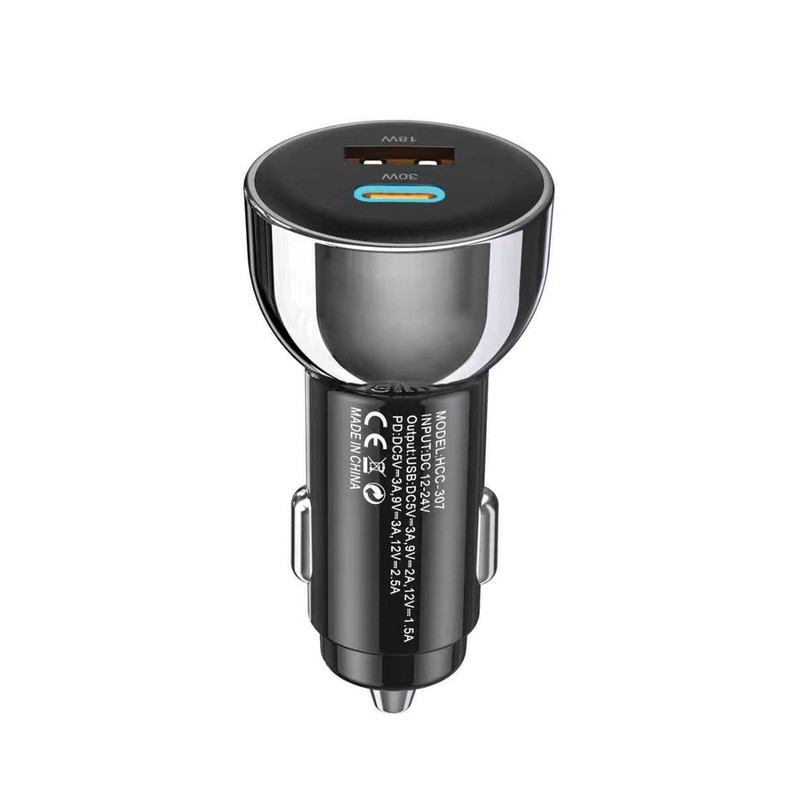 شارژر فندکی 30 وات هیسکا مدل HCC-307