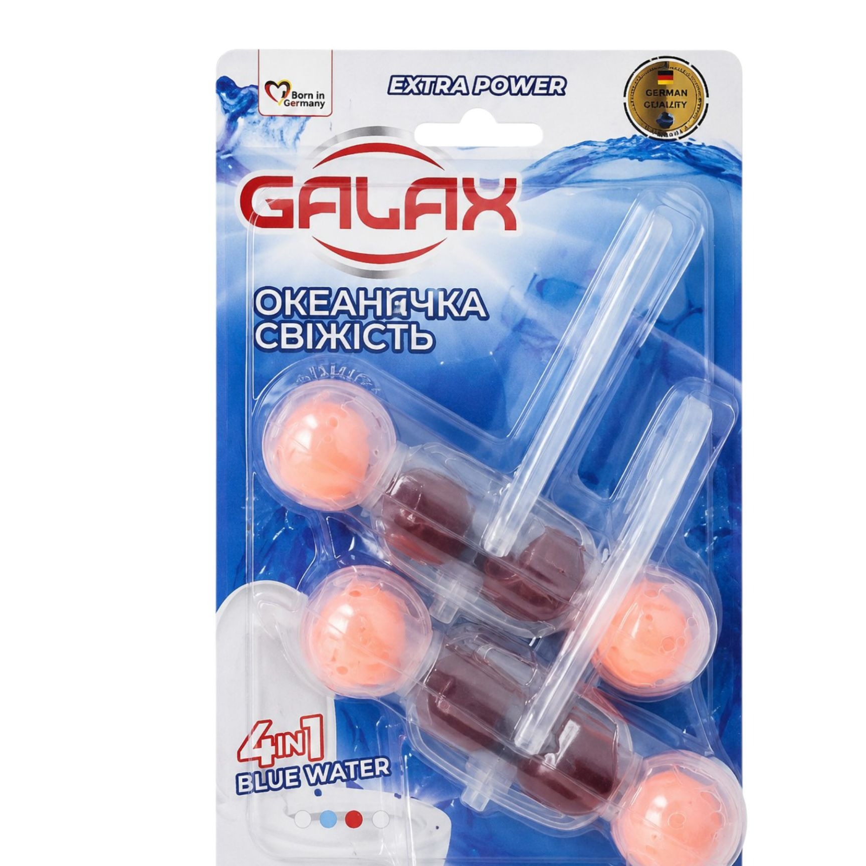 خوشبو کننده توالت گالاکس GALAX Extra Power 4 in 1 با رایحه اقیانوس