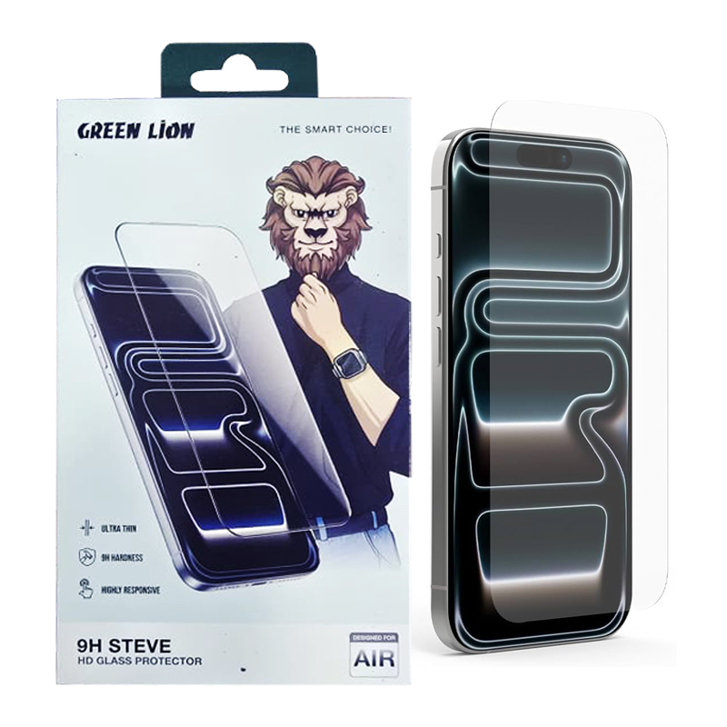 گلس شفاف آیفون 17 pro max گرین لاین مدل 9H Steve