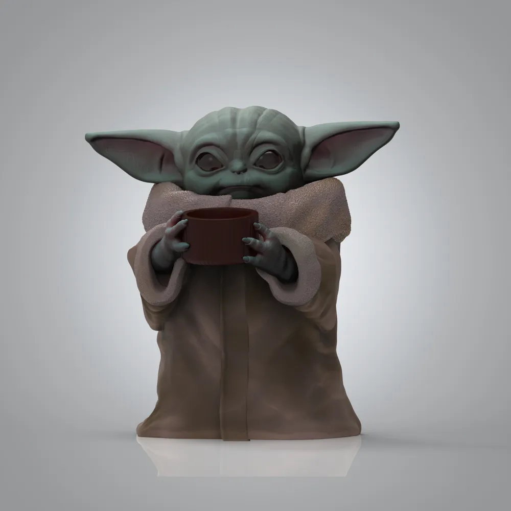 فیگور گروگو با فنجان The Mandalorian