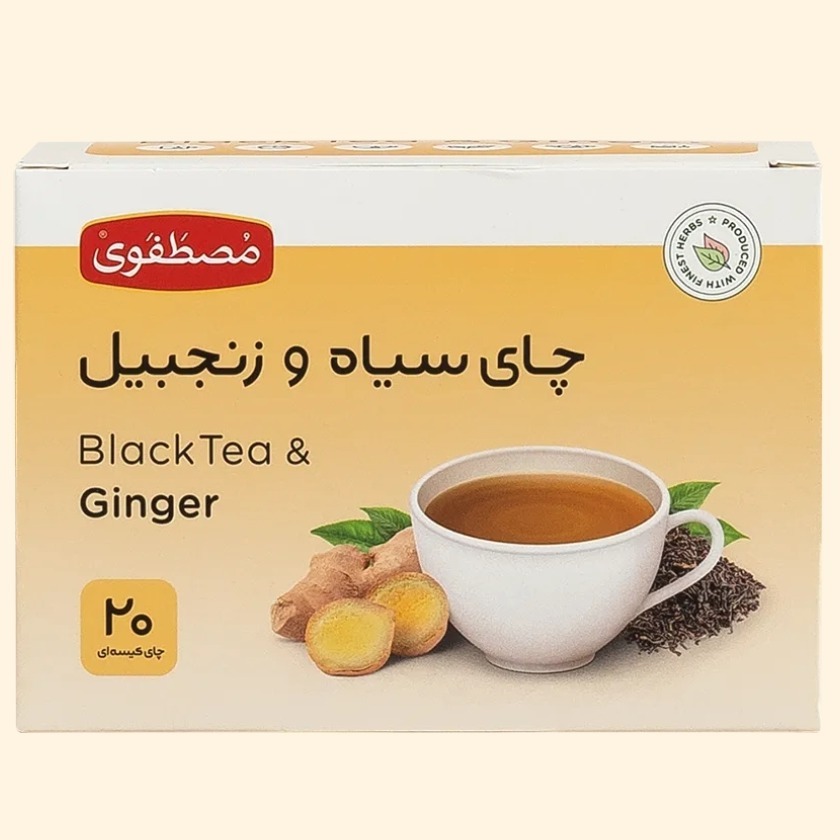 چای کلاسیک کیسه ای زنجبیلی 20 عددی مصطفوی
