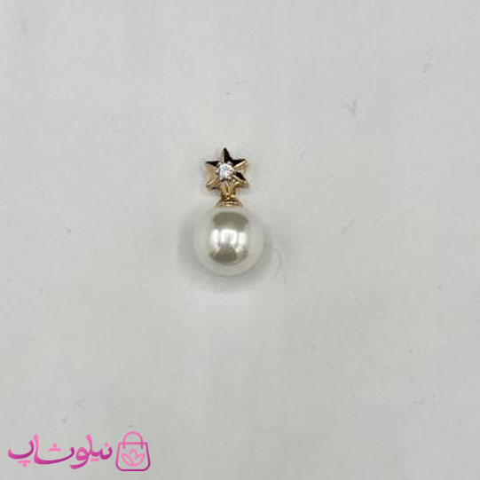 آویز گردنبند زنانه ژوپینگ طرح مروارید و ستاره طلایی کد 1791