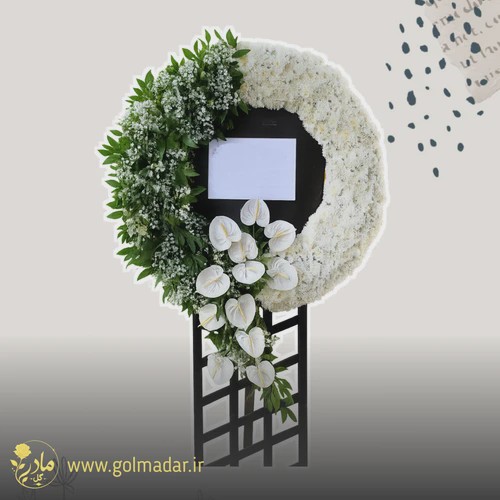 خرید پایه گل ترحیم گرد مدل دانتریلا