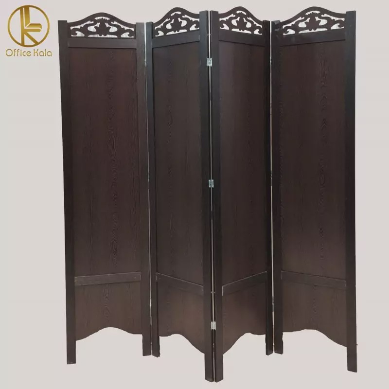ارسال رایگان، پاراوان و پارتیشن چوبی رنگ قهوه ای سوخته سایز 180 در 180 برند کامپیران رسا