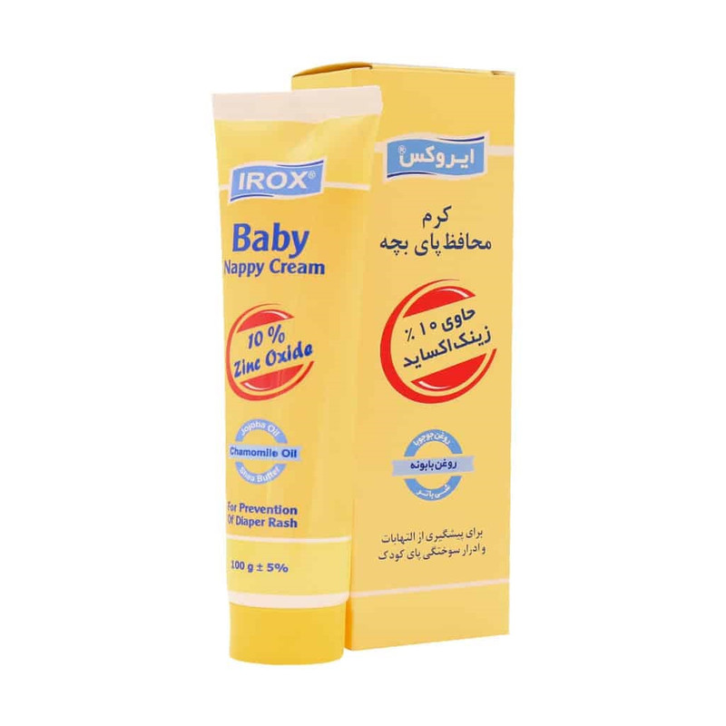 کرم محافظ پای کودک ایروکس مدل zinc oxide حجم 100 میلی لیتر