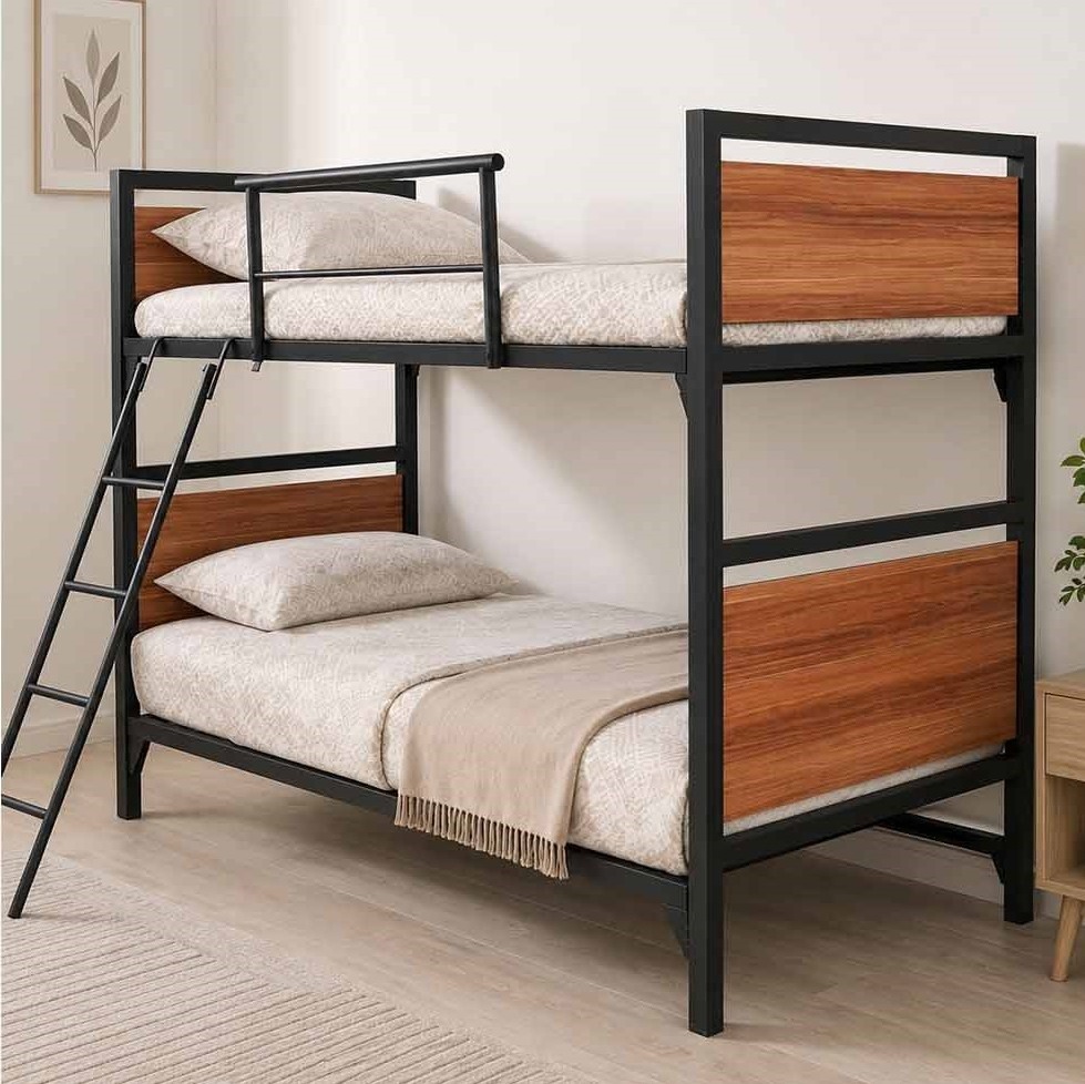 تخت خواب دو طبقه فلزی خوابگاهی بارسا D1452