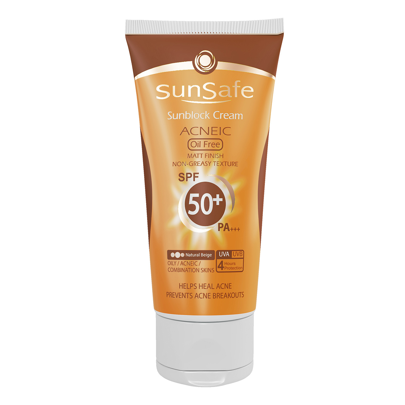 ضد آفتاب فاقد چربی بژ طبیعی سان سیف