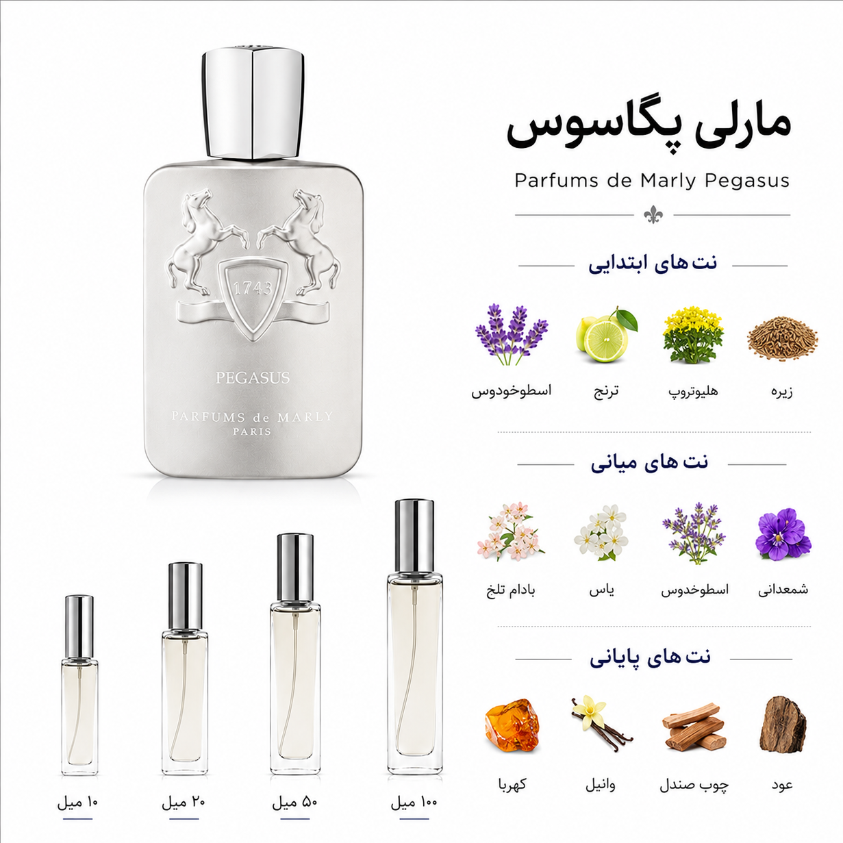 عطر ادکلن مارلی پگاسوس (1میل) گرید VIP 