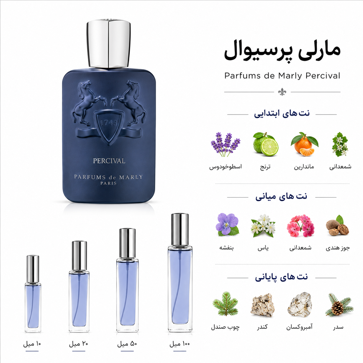 عطر ادکلن مارلی پرسیوال (1میل) گرید hi 