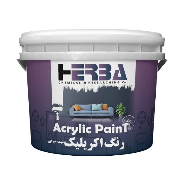 رنگ اکریلیک نیمه براق ویژه ممتاز سطل 10 کیلویی