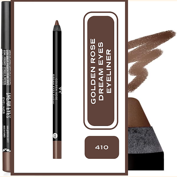 مداد چشم گلدن رز Dream Eyes Eyeliner شماره 410 Deep Brown (قهوهای تیره) وزن 1.6 گرم