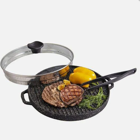 گریل گرد 34 درب دار با انبر کد un-6029 (پس کرایه)