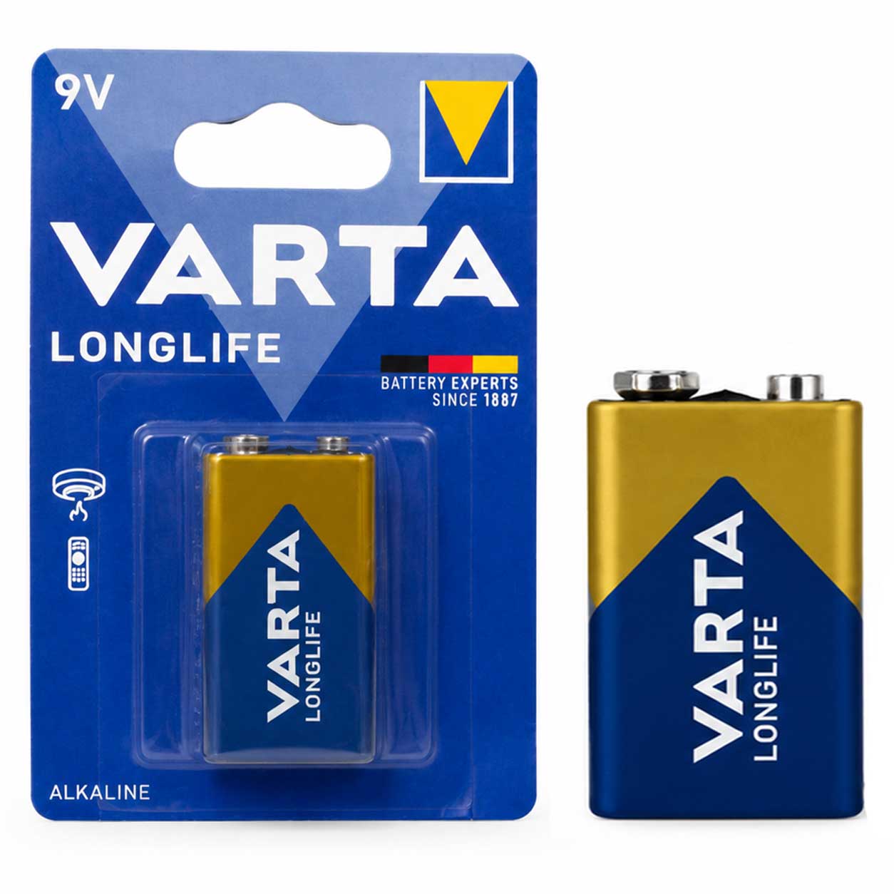 باتری کتابی وارتا 9 ولت VARTA Longlife Power بسته یک عددی
