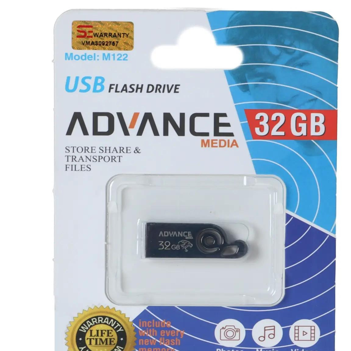 فلش 32GB USB2 Advance MediaM122 مشکی