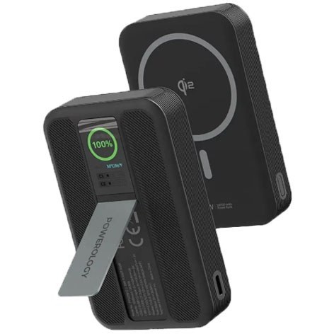پاوربانک وایرلس 10000 پاورولوژی Powerology Vision Qi2 MagSafe Power Bank PPB20910