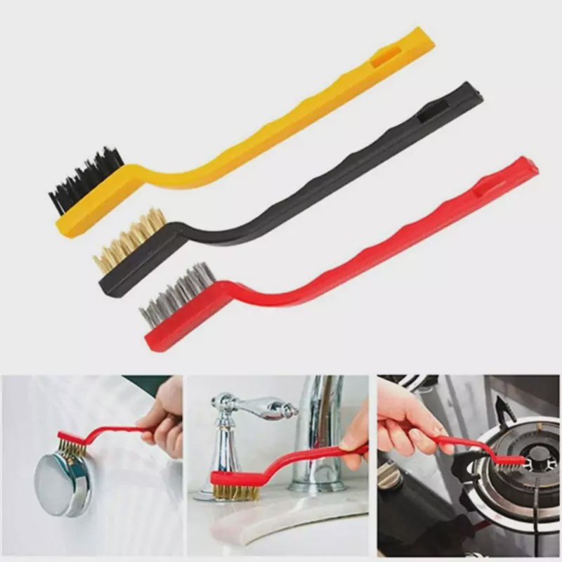 فرچه سیمی مسواکی بسته 3 عددی فرچه سیمی گاز