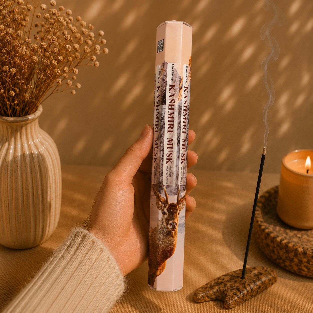 عود مشک کشمیری KASHMIRI MUSK (برند Darshan) شاخه ای