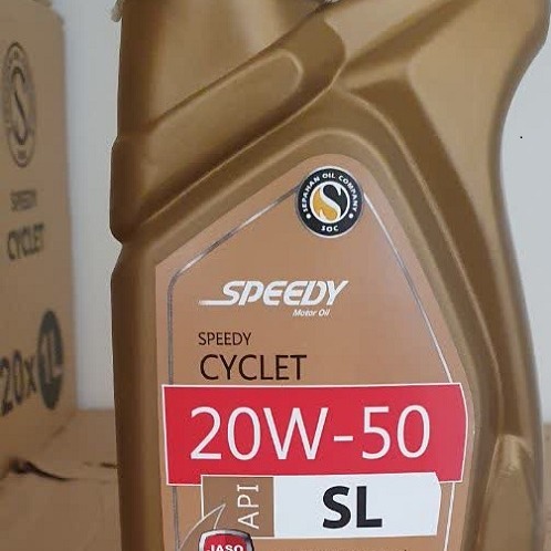 روغن موتور اسپیدی 20W50 SL JASO MA یک لیتری موتورسیکلت