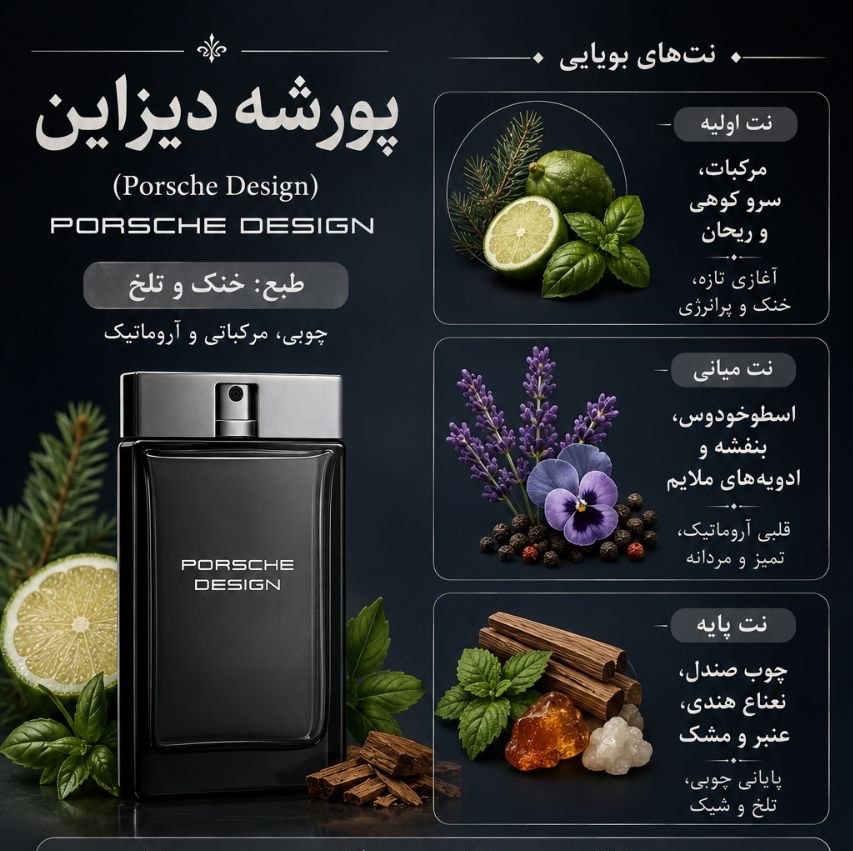 اسانس خالص عطر پورشه 50 میل فرانسه Porsche Design