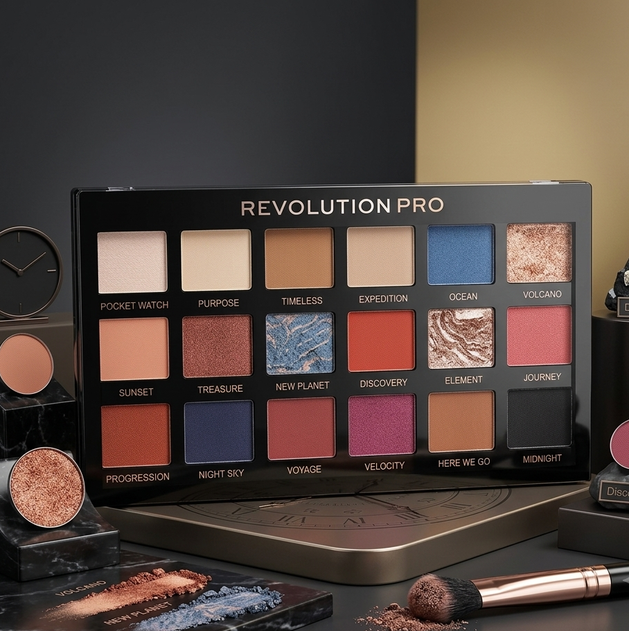 پالت سایه چشم 18 رنگ رولوشن REVOLUTIONpro