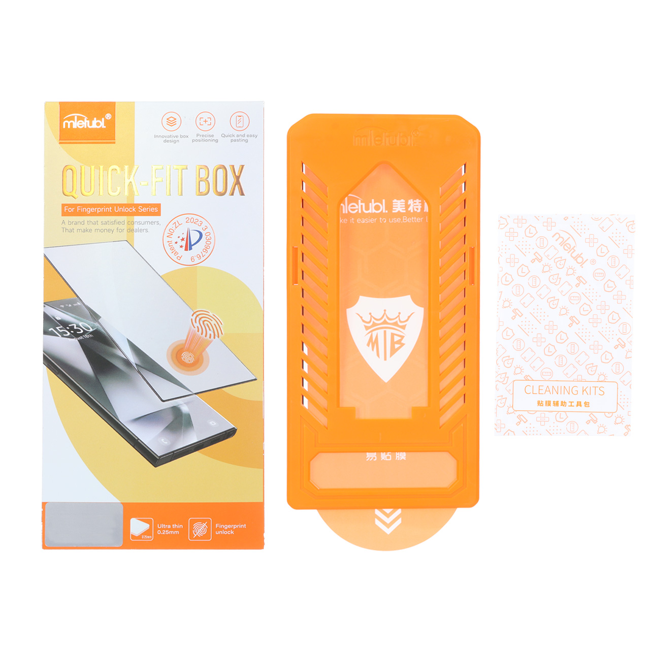 محافظ صفحه نمایش شیشه ای اورجینال Mietubl - Quick Fit Box استندشو Apple iPhone 16 Pro Max (پک دار)