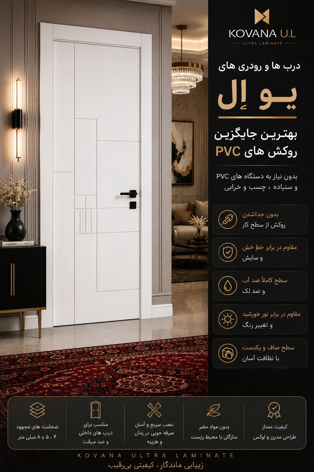 درب داخلی / اتاقی یو ال