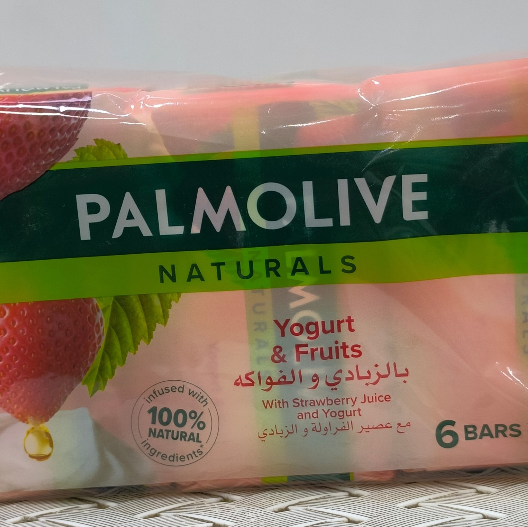 صابون پالمولیو Palmolive Yogurt Fruits توتفرنگی و ماست پک 6 عددی 170 گرمی عربستانی